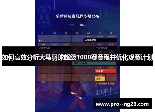 如何高效分析大马羽球超级1000赛赛程并优化观赛计划