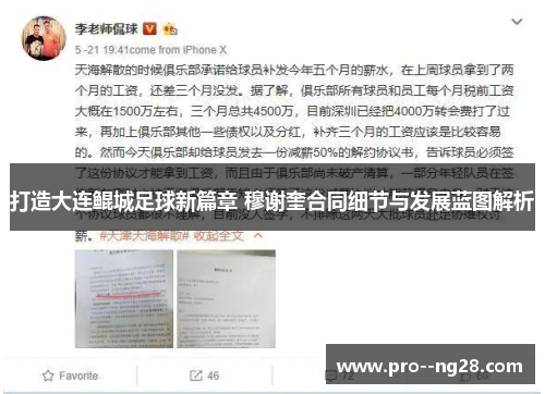 打造大连鲲城足球新篇章 穆谢奎合同细节与发展蓝图解析